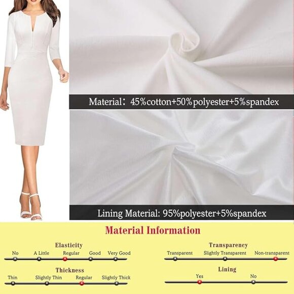 Wedding Dress Business Woman Office Formal Cross Bodycon Stretch XL 14 16 18 - Picture 7 of 15
